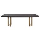 Baldessara 94.5 Inch Baldessara Dining Table In Espresso and Rustic Bronze