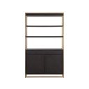 Baldessara Bookcase In Espresso and Rustic Bronze