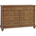 The appearance of Bali Hai Breakers Double Dresser In Sunset designed by Tommy Bahama in the transitional interior design. This sunset piece of furniture  was selected by 1StopBedrooms from Bali Hai Collection to add a touch of cosiness and style into your home. Sku: 593-222. Material: Rattan.