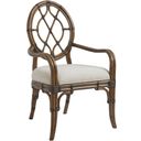 The appearance of Bali Hai Cedar Key Oval Back Arm Chair In Sunset designed by Tommy Bahama in the transitional interior design. This sunset piece of furniture was selected by 1StopBedrooms from Bali Hai Collection to add a touch of cosiness and style into your home. Sku: 593-887-01. Material: Rattan.