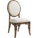 The appearance of Bali Hai Gulfstream Oval Back Side Chair In Sunset designed by Tommy Bahama in the transitional interior design. This sunset piece of furniture  was selected by 1StopBedrooms from Bali Hai Collection to add a touch of cosiness and style into your home. Sku: 593-880-01. Material: Rattan.