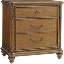 The appearance of Bali Hai Sojourn Nightstand In Sunset designed by Tommy Bahama in the transitional interior design. This sunset piece of furniture  was selected by 1StopBedrooms from Bali Hai Collection to add a touch of cosiness and style into your home. Sku: 593-621. Material: Rattan.