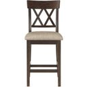 The appearance of Balin Brown Double X Back Counter Height Chair Set Of 2 designed by Homelegance in the transitional interior design. This brown piece of furniture was selected by 1StopBedrooms from Balin Collection to add a touch of cosiness and style into your home. Sku: 5716-24S2. Material: Textured.