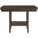 The appearance of Balin Dark Brown Lazy Susan Counter Height Dining Table designed by Homelegance in the transitional interior design. This brown piece of furniture was selected by 1StopBedrooms from Balin Collection to add a touch of cosiness and style into your home. Sku: 5716-36. Table Top Shape: Square. Material: Wood. Size: 54" x 54".