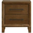 The appearance of Ballard 2 Drawer Nightstand In Brown designed by New Classic in the transitional interior design. This brown piece of furniture was selected by 1StopBedrooms from Ballard Collection to add a touch of cosiness and style into your home. Sku: B0182-040. Material: Wood.