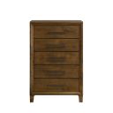 The appearance of Ballard 5 Drawer Chest In Brown designed by New Classic in the transitional interior design. This brown piece of furniture was selected by 1StopBedrooms from Ballard Collection to add a touch of cosiness and style into your home. Sku: B0182-070. Material: Wood.