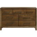 The appearance of Ballard 7 Drawer Dresser In Brown designed by New Classic in the transitional interior design. This brown piece of furniture was selected by 1StopBedrooms from Ballard Collection to add a touch of cosiness and style into your home. Sku: B0182-050. Material: Wood.