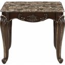 The appearance of Balthasar End Table In Cherry designed by Homelegance in the traditional interior design. This cherry piece of furniture was selected by 1StopBedrooms from Balthasar Collection to add a touch of cosiness and style into your home. Sku: 8570-04. Material: Marble.