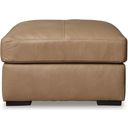 The appearance of Bandon Oversized Accent Ottoman In Toffee designed by Signature Design by Ashley in the modern / contemporary interior design. This toffee piece of furniture  was selected by 1StopBedrooms from Bandon Collection to add a touch of cosiness and style into your home. Sku: 3800608. Material: Leather Match.