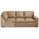 The appearance of Bandon RAF Sofa with Corner Wedge In Toffee designed by Signature Design by Ashley in the modern / contemporary interior design. This toffee piece of furniture  was selected by 1StopBedrooms from Bandon Collection to add a touch of cosiness and style into your home. Sku: 3800649. Material: Leather Match.