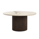 Banyan 59 Inch Banyan Dining Table In Cream and Mocha