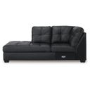 The appearance of Barlin Mills Left-Arm Facing Corner Chaise In Carbon designed by Signature Design by Ashley in the modern / contemporary interior design. This carbon piece of furniture was selected by 1StopBedrooms from Barlin Mills Collection to add a touch of cosiness and style into your home. Sku: 1700416. Material: Fabric.
