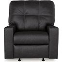 The appearance of Barlin Mills Recliner In Carbon designed by Signature Design by Ashley in the modern / contemporary interior design. This carbon piece of furniture  was selected by 1StopBedrooms from Barlin Mills Collection to add a touch of cosiness and style into your home. Sku: 1700425. Material: Faux Leather.