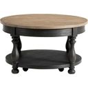 The appearance of Barrington Two Tone Round Coffee Table In Antique Oak and Antique Black designed by Riverside Furniture in the modern / contemporary interior design. This antique oak and antique black piece of furniture  was selected by 1StopBedrooms from Barrington Two Tone Collection to add a touch of cosiness and style into your home. Sku: 32301. Material: Wood.