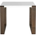 The appearance of Bartholomew Scandinavian White and Dark Brown End Table designed by Safavieh in the modern / contemporary interior design. This white and brown piece of furniture  was selected by 1StopBedrooms from Bartholomew Collection to add a touch of cosiness and style into your home. Sku: FOX4211A. Material: Wood.