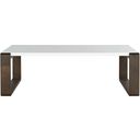 The appearance of Bartholomew Scandinavian White and Dark Brown Lacquer Coffee Table designed by Safavieh in the modern / contemporary interior design. This white and brown piece of furniture  was selected by 1StopBedrooms from Bartholomew Collection to add a touch of cosiness and style into your home. Sku: FOX4210A. Material: Wood.