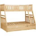 Bartly Twin/Full Bunk Bed with Twin Trundle In Natural
