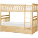 The appearance of Bartly Twin/Twin Bunk Bed with Storage Boxes In Natural designed by Homelegance in the modern / contemporary interior design. This natural piece of furniture  was selected by 1StopBedrooms from Bartly Collection to add a touch of cosiness and style into your home. Sku: B2043-1;B2043-2;B2043-SL;B2043-T. Bed Type: Bunk Bed. Material: Wood. Bed Size: Twin Over Twin.