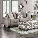 The appearance of Basie Sofa In Gray designed by Furniture of America in the transitional interior design. This gray piece of furniture was selected by 1StopBedrooms from Basie Collection to add a touch of cosiness and style into your home. Sku: SM5156-SF. Material: Wood.