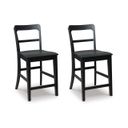Basinger Counter Height Barstool Set of 2 In Black