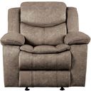 The appearance of Bastrop Microfiber Glider Reclining Chair In Brown designed by Homelegance in the traditional interior design. This brown piece of furniture was selected by 1StopBedrooms from Bastrop Collection to add a touch of cosiness and style into your home. Sku: 8230FBR-1. Material: Microfiber.