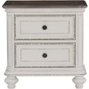The appearance of Baylesford Antique White And Brown Gray Nightstand designed by Homelegance in the transitional interior design. This white and brown piece of furniture was selected by 1StopBedrooms from Baylesford Collection to add a touch of cosiness and style into your home. Sku: 1624W-4. Material: Wood.