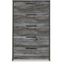 The appearance of Baystorm Gray 5 Drawer Chest designed by Signature Design by Ashley in the transitional interior design. This gray piece of furniture was selected by 1StopBedrooms from Baystorm Collection to add a touch of cosiness and style into your home. Sku: B221-46. Material: Wood.