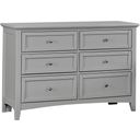 The appearance of Bonanza Gray Double 6 Drawer Dresser designed by Vaughan Bassett in the transitional interior design. This gray piece of furniture  was selected by 1StopBedrooms from Bonanza Collection to add a touch of cosiness and style into your home. Sku: BB26-001. Material: Wood.