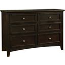 The appearance of Bonanza Merlot Double 6 Drawer Dresser designed by Vaughan Bassett in the transitional interior design. This merlot piece of furniture  was selected by 1StopBedrooms from Bonanza Collection to add a touch of cosiness and style into your home. Sku: BB27-001. Material: Wood.