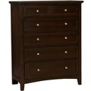 The appearance of Bonanza Merlot 5 Drawer Chest designed by Vaughan Bassett in the transitional interior design. This merlot piece of furniture  was selected by 1StopBedrooms from Bonanza Collection to add a touch of cosiness and style into your home. Sku: BB27-115. Material: Wood.
