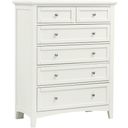 The appearance of Bonanza White 5 Drawer Chest designed by Vaughan Bassett in the transitional interior design. This white piece of furniture was selected by 1StopBedrooms from Bonanza Collection to add a touch of cosiness and style into your home. Sku: BB29-115. Material: Wood.