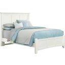 The appearance of Bonanza White Queen Mansion Bed designed by Vaughan Bassett in the transitional interior design. This white piece of furniture was selected by 1StopBedrooms from Bonanza Collection to add a touch of cosiness and style into your home. Sku: BB29-558;BB29-855;BB29-922. Bed Type: Panel Bed. Material: Wood. Bed Size: Queen.