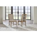 The appearance of Beacon Hill Upholstered Back Side Chair Set of 2 In Dusted Barley designed by Legacy Classic in the traditional interior design. This dusted barley piece of furniture  was selected by 1StopBedrooms from Beacon Hill Collection to add a touch of cosiness and style into your home. Sku: 4650-340. Material: Oak Veneer.