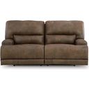 The appearance of Bealeaf Power Reclining Sofa In Earth designed by Signature Design by Ashley in the modern / contemporary interior design. This earth piece of furniture was selected by 1StopBedrooms from Bealeaf Collection to add a touch of cosiness and style into your home. Sku: NC9180247. Material: Faux Leather.