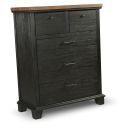 Bear Creek 5 Drawer Chest In Brown