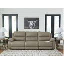 The appearance of Bearmonte 3-Piece Power Reclining Sectional In Pebble designed by Signature Design by Ashley in the modern / contemporary interior design. This pebble piece of furniture was selected by 1StopBedrooms from Bearmonte Collection to add a touch of cosiness and style into your home. Sku: NC9920146;NC9920158;NC9920162. Material: Polyester.