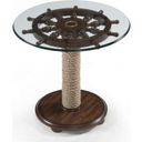 The appearance of Beaufort Round Accent Table In Dark Oak designed by Magnussen in the traditional interior design. This dark oak piece of furniture  was selected by 1StopBedrooms from Beaufort Collection to add a touch of cosiness and style into your home. Sku: T2214-35T;T2214-35B. Material: Hardwood.