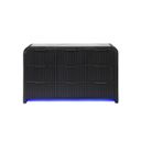 Beckett Dresser with LED In Black and White