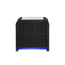 Beckett Nightstand with LED Cooler and Speaker In Black and White
