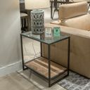 Bedford Chairside Table In Weathered Oak
