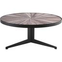 The appearance of Beka 33.5 Inch Round Coffee Table with Tempered Glass Top In Maroon designed by Armen Living in the transitional interior design. This maroon piece of furniture  was selected by 1StopBedrooms from Beka Collection to add a touch of cosiness and style into your home. Sku: LCBEWCOMRNTOP;LCBEWCOMRNBS. Material: Glass.