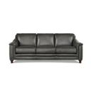 The appearance of Belfast Leather Sofa In Ash designed by Hydeline in the traditional interior design. This ash piece of furniture  was selected by 1StopBedrooms from Belfast Collection to add a touch of cosiness and style into your home. Sku: 6991-30-5858. Material: Leather.