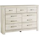 The appearance of Bellaby White Dresser designed by Signature Design by Ashley in the transitional interior design. This white wash piece of furniture was selected by 1StopBedrooms from Bellaby Collection to add a touch of cosiness and style into your home. Sku: B331-31. Material: Wood.