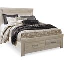 The appearance of Bellaby White Queen Storage Panel Bed designed by Signature Design by Ashley in the transitional interior design. This white wash piece of furniture was selected by 1StopBedrooms from Bellaby Collection to add a touch of cosiness and style into your home. Sku: B331-54S;B331-57;B331-95;B100-13. Bed Type: Panel Bed. Material: Wood. Bed Size: Queen.