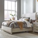 The appearance of Belmar Queen Upholstered Bed designed by Liberty in the modern / contemporary interior design. This taupe piece of furniture  was selected by 1StopBedrooms from Belmar Collection to add a touch of cosiness and style into your home. Sku: 902-BR91;902-BR21HU;902-BR14FU. Bed Size: Queen. Material: Rubberwood. Bed Type: Upholstered Bed.