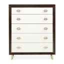 The appearance of Belmont Place 5-Drawer Chest In Espresso designed by Michael Amini in the transitional interior design. This espresso piece of furniture was selected by 1StopBedrooms from Belmont Place Collection to add a touch of cosiness and style into your home. Sku: N9085070SA-409. Material: Solid Wood.