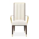 The appearance of Belmont Place Dining Arm Chair Set of 2 In Espresso designed by Michael Amini in the transitional interior design. This espresso piece of furniture was selected by 1StopBedrooms from Belmont Place Collection to add a touch of cosiness and style into your home. Sku: N9085004-409. Material: Solid Wood.