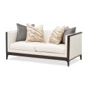 Belmont Place Loveseat In Cream and Espresso