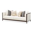 Belmont Place Sofa In Cream and Espresso