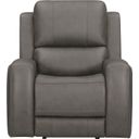 The appearance of Belmont Zero Gravity Power Recliner with Headrest and Footrest In Autumn Fog designed by Parker House in the transitional interior design. This autumn fog piece of furniture  was selected by 1StopBedrooms from Belmont Collection to add a touch of cosiness and style into your home. Sku: MBEL-812P3Z-ATFG. Material: Top Grain Leather.